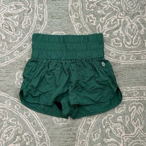 Free People Green High-Waisted Shorts
